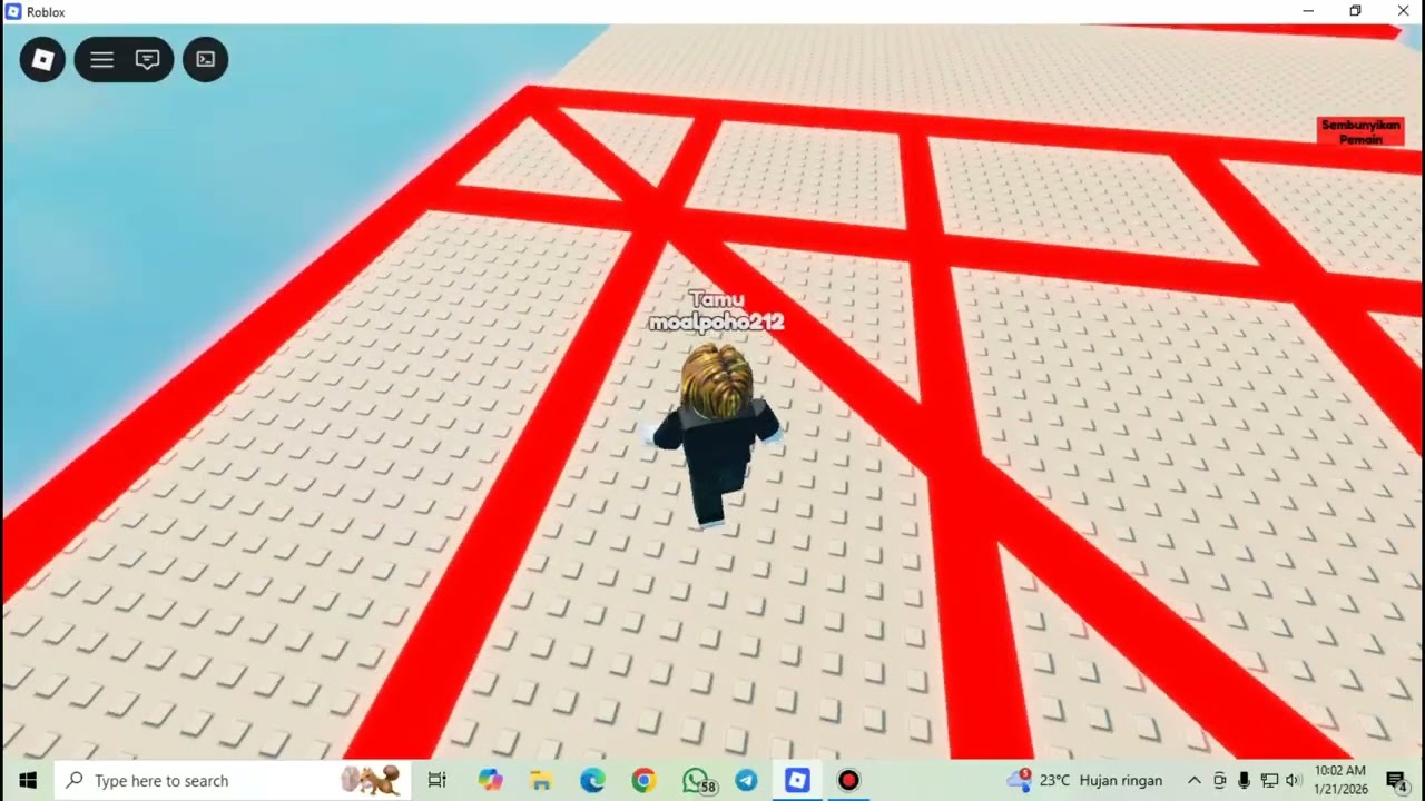 halo ges kali ini dede bermain roblox