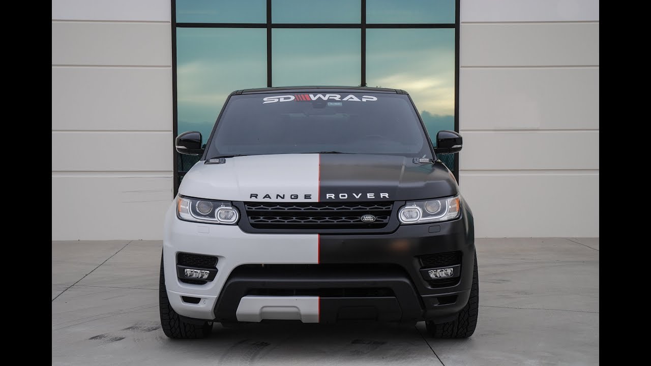 INSANE HALF BLACK HALF WHITE RANGE ROVER WITH VORSTEINER WHEELS