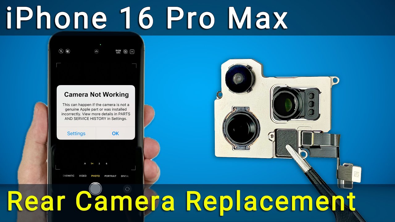 iPhone 16 Pro Max Rear Camera Repair - DIY Fix Guide (Black Screen & Calibration)