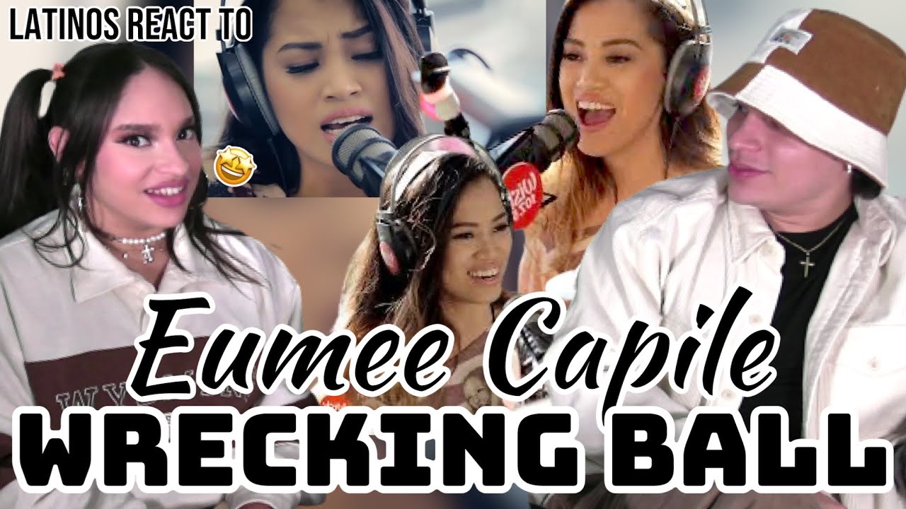 Latinos react to Eumee Capile - Wrecking Ball (Cover) in WISH BUS 107.5