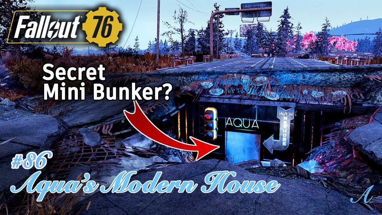Fallout 76 - Seamless Secret Bunker Camp w/ quick tips & tutorial (Aqua's Modern house #86)