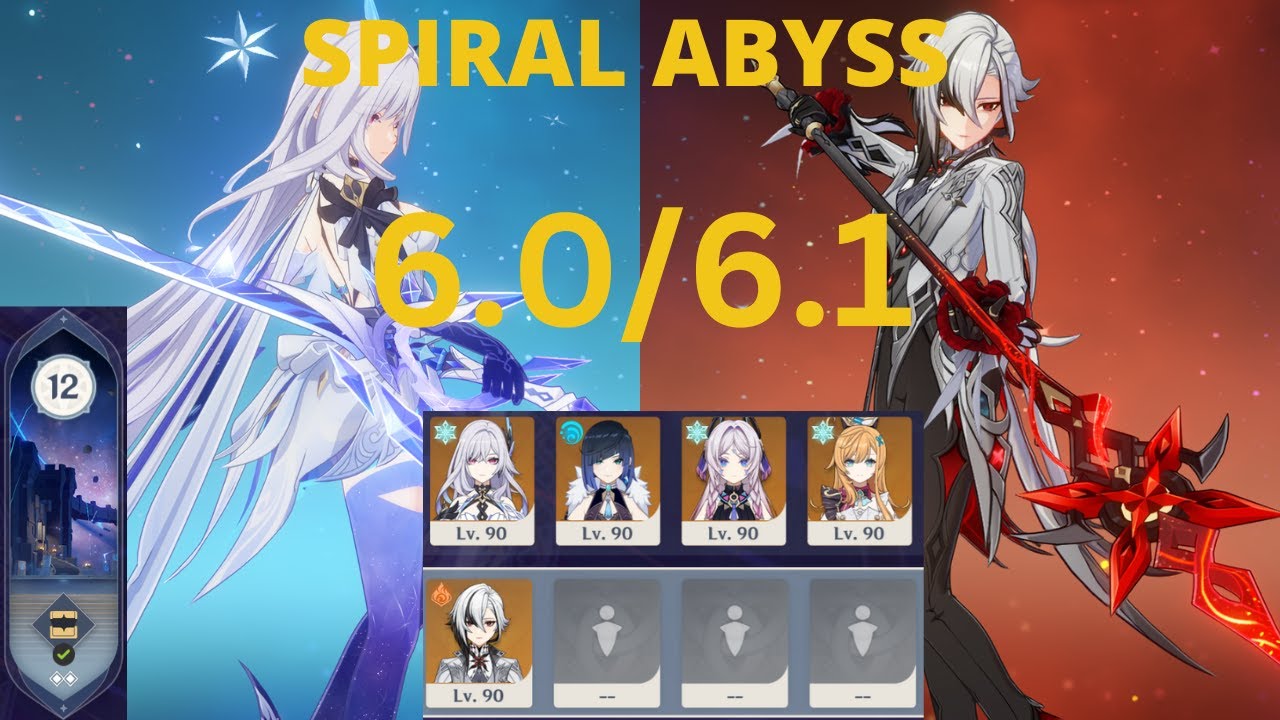 Skirk Freeze & Arlecchino Solo -  6.0/6.1 (Luna1/2) Spiral Abyss [Genshin Impact]