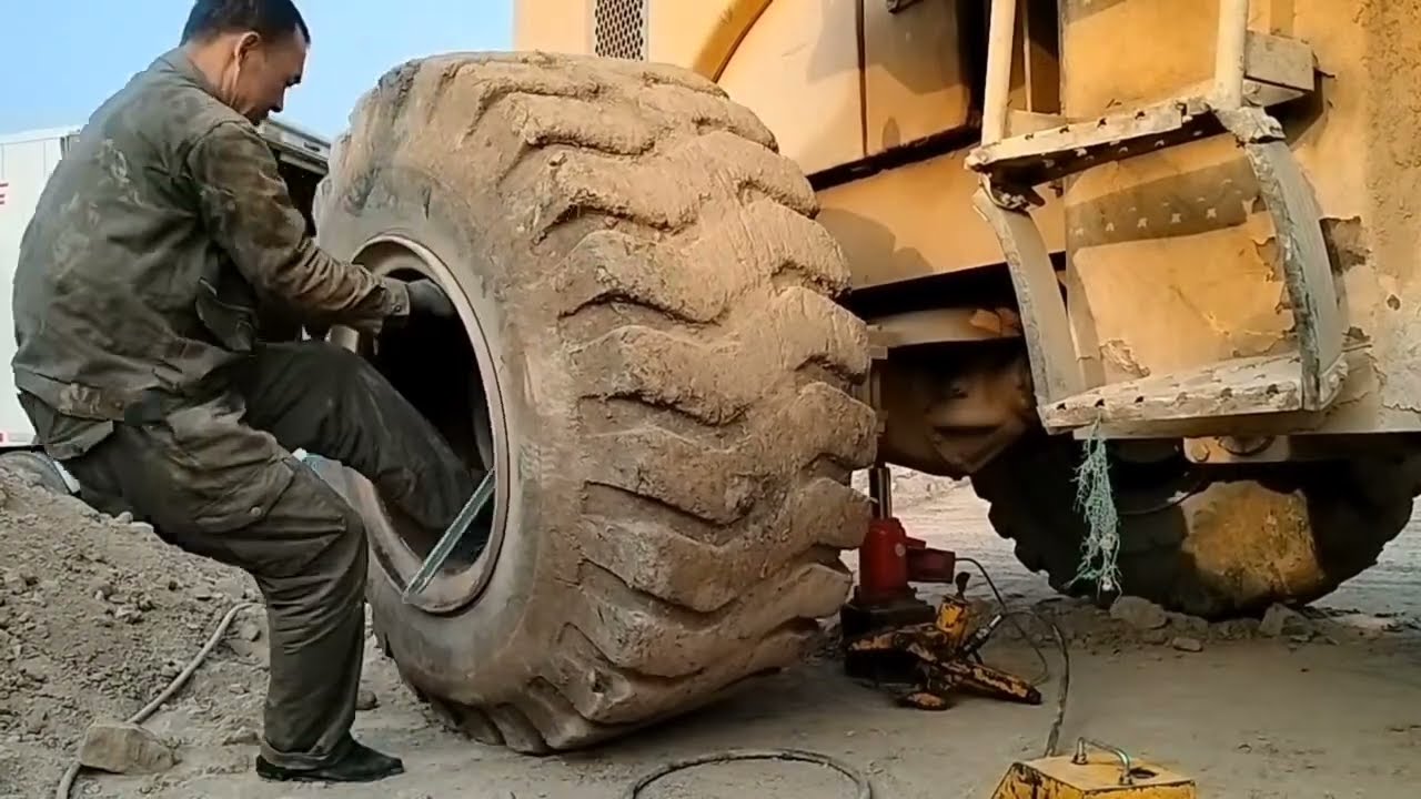 Tire Repairing Huge Truck | #industrial #truck #tires #tire