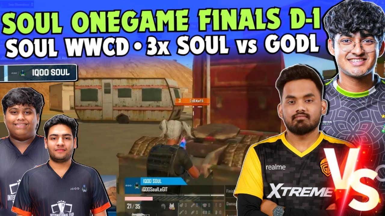 iQOOSouL OneGame Grand Finals Day 1 ✅ SOUL vs GODL DropClash 🔥 Team SouL Intense WWCD 🚀