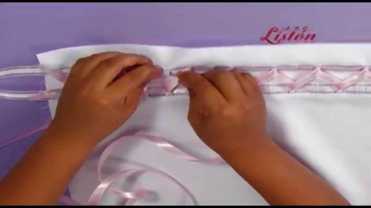 Fundas bordadas con listón