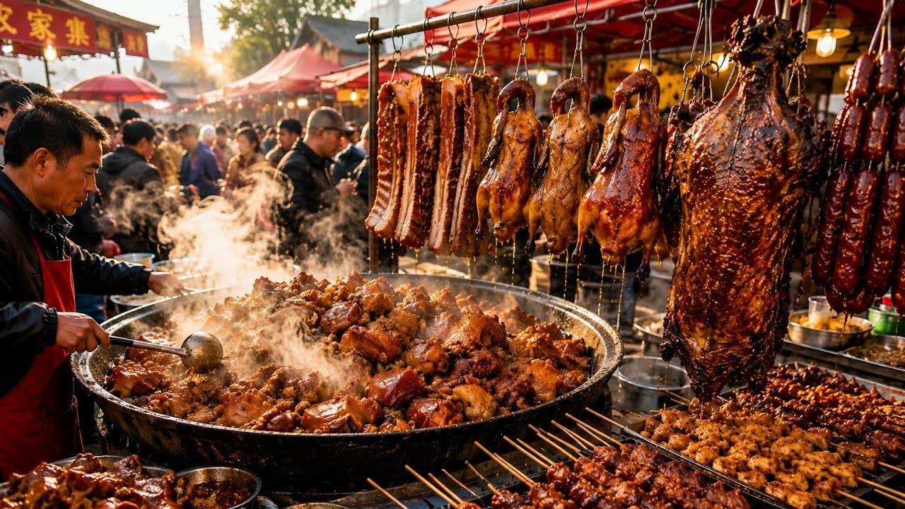 $1 Chinese Market Food Tour in Hefei, China | 50+ Street Foods