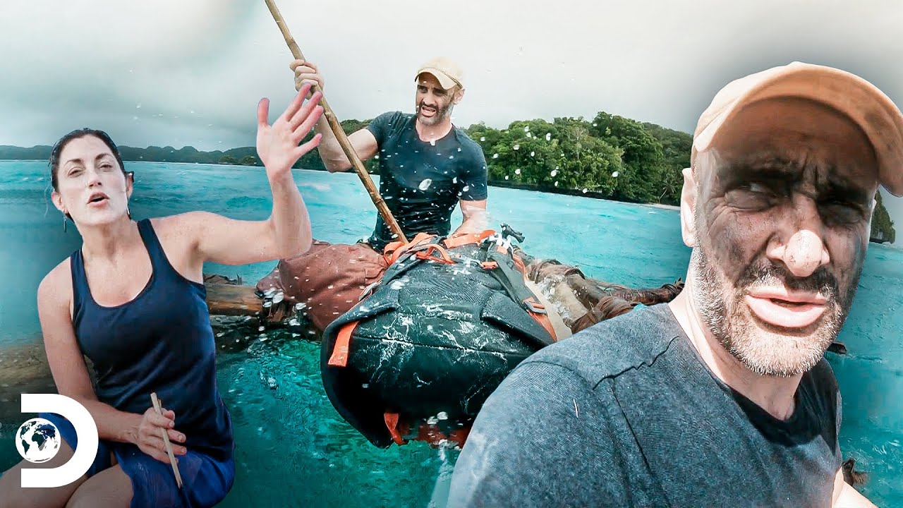 Ed e Cat constroem balsas primitivas para cruzar ilha | Ed Stafford: Contra Todos | Discovery Brasil
