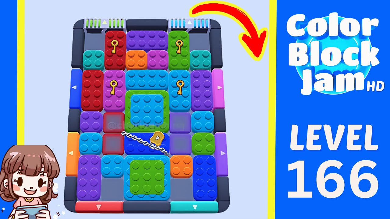 Color Block Jam Level 166 Solution Walkthrough