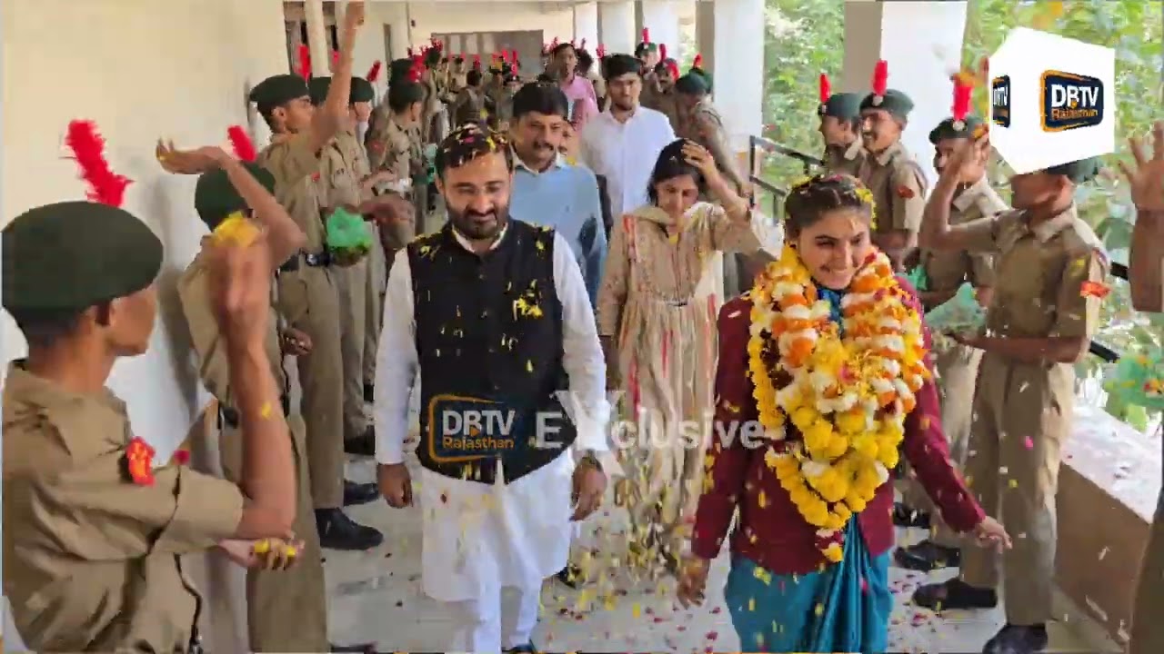 जयपुर आर्मी डे परेड में भाग लेकर बाड़मेर लौटने पर एनसीसी कैडेट अनिता चौधरी हुआ भव्य स्वागत...