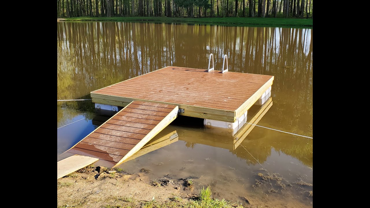 Floating Platform Swimming / Pond Dock 10 x 10 Build