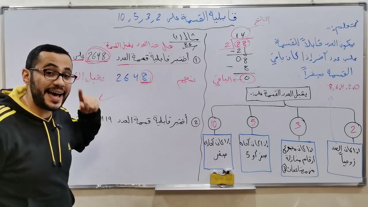 قابلية القسمة على(2,3,5,10).....الصف الرابع