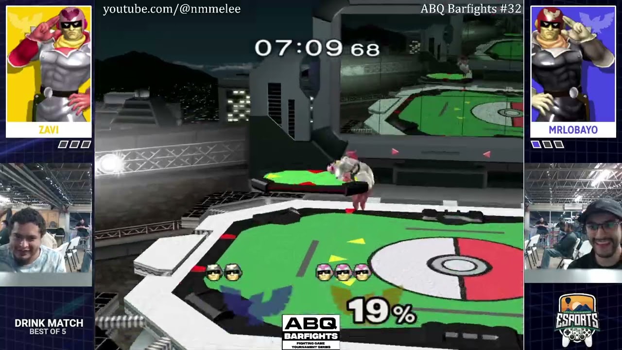 ABQ Barfights #32 - Zavi (Pink Falcon) vs MrLobayo (Black Falcon) - Drink/Money Match