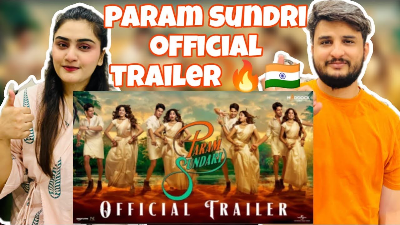 Pakistani couple Reaction on Param Sundari Official Trailer | Sidharth M | Janhvi K | 😍