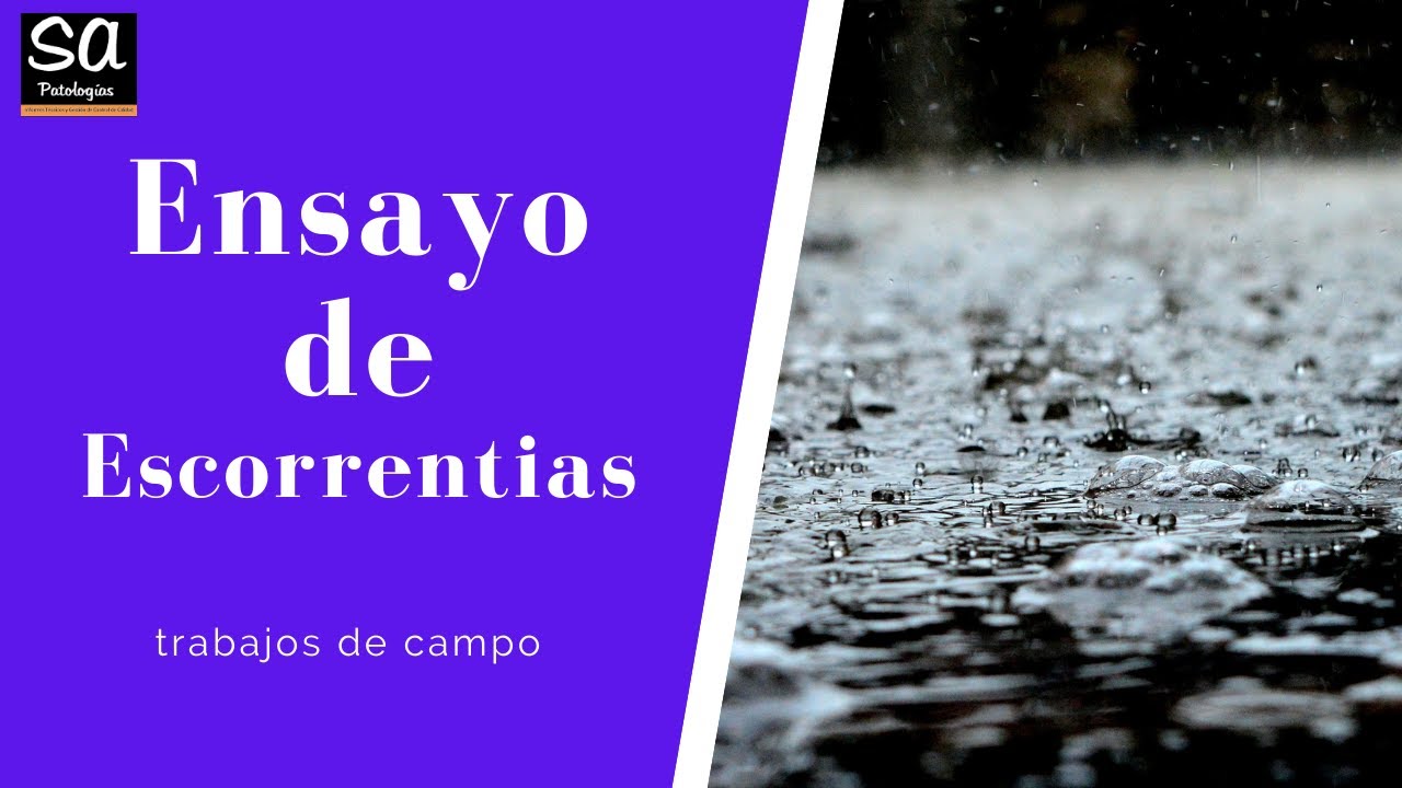 Ensayo de Escorrent&iacute;a