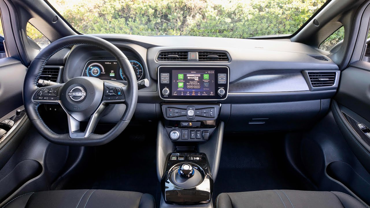 Новый Nissan LEAF 2023 - детали ИНТЕРЬЕРА (модель для США)