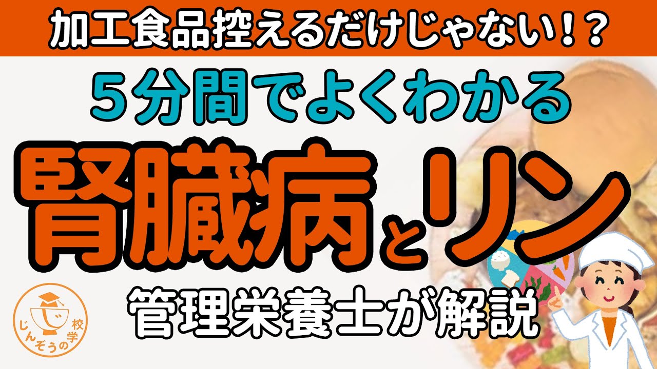 【管理栄養士がゆっくり解説】老化を進める！？と言われているリンと腎臓病の深い関係を管理栄養士が解説！