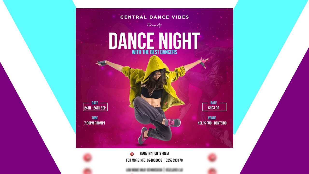 How To Design Dance Flyer Event Using #Photoshop