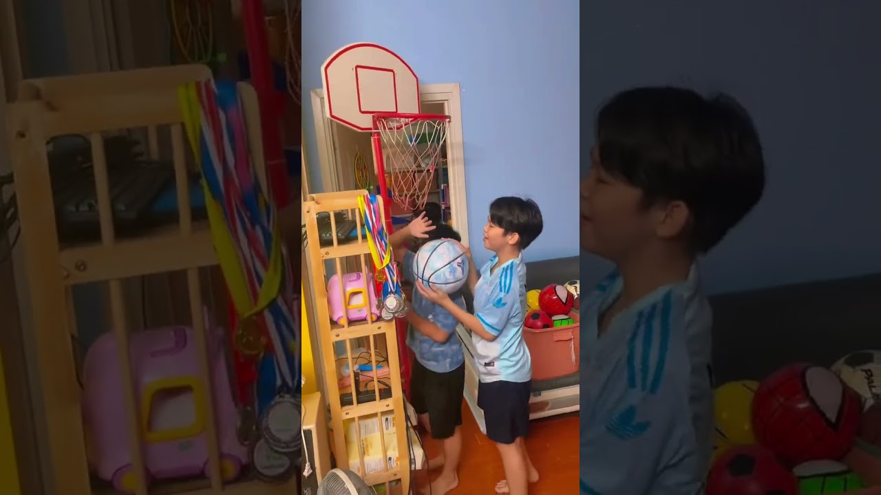1v1 basketball at home. Test quả bóng rổ King Ball #bongrokingball #bongro
