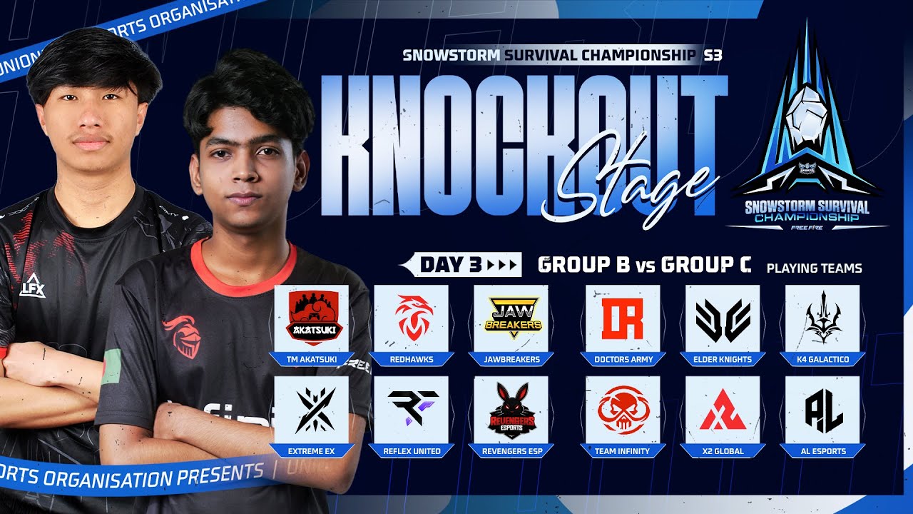 [🔴LIVE] KO STAGE DAY 3 : C vs B  || SNOWSTORM SURVIVAL CHAMPIONSHIP  S3 @JB.FREAK22  @Blade_On_Top