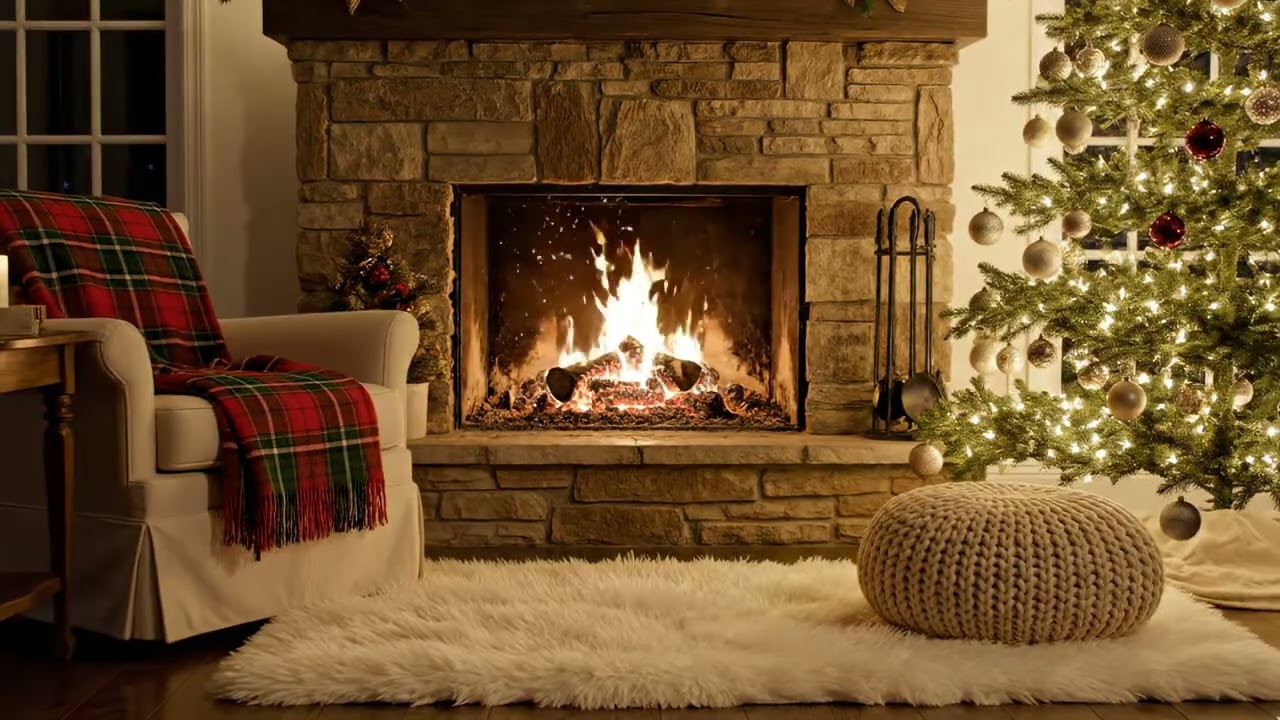 Christmas Fireplace 🎄 Warm Winter Relax #fireplace #fire