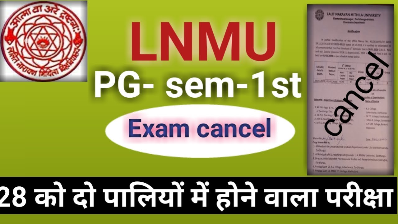 PG Exam cancel. MA /Msc/M com exam cancel.