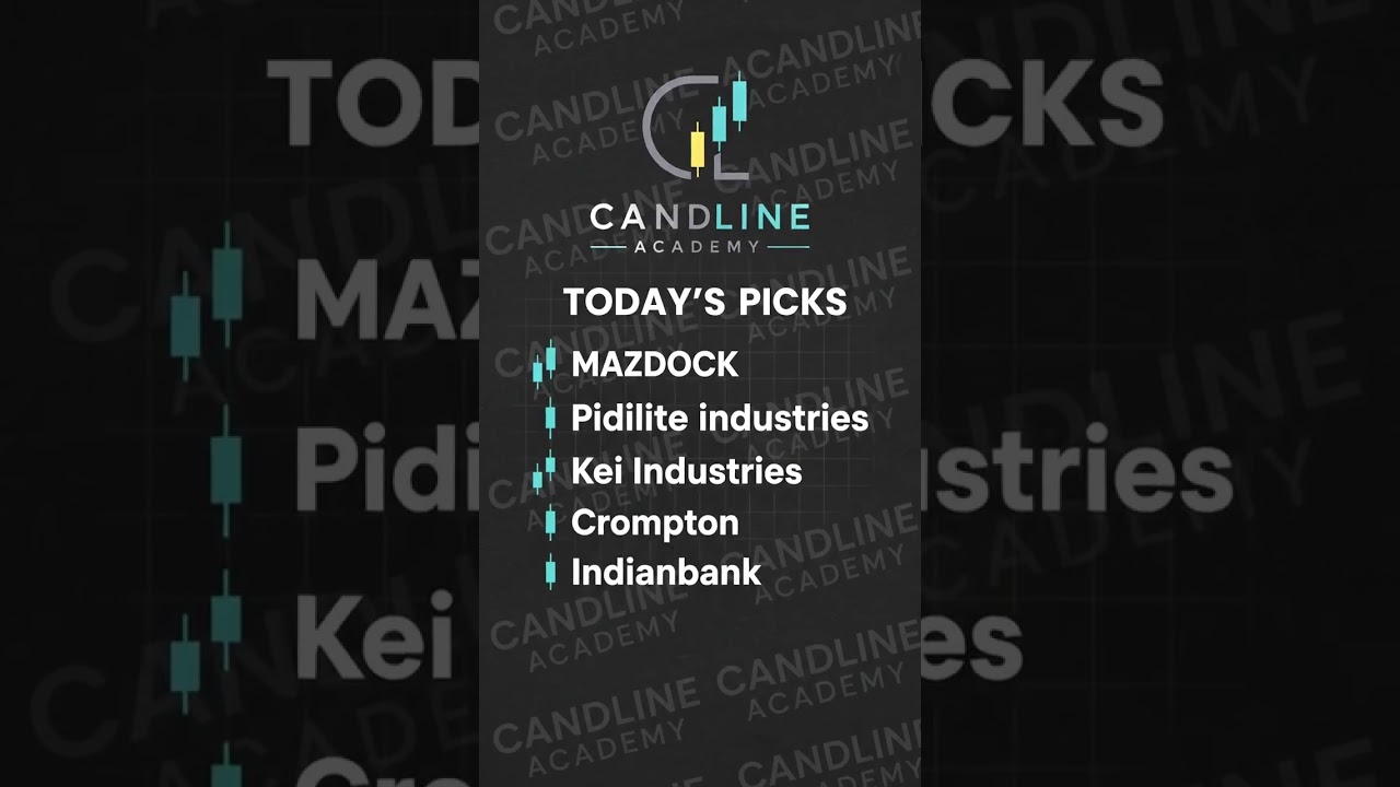 Top 5 Stocks for Today | Mazdock, Pidilite, KEI, Crompton & Indian Bank | Best Swing Stocks| #nifty