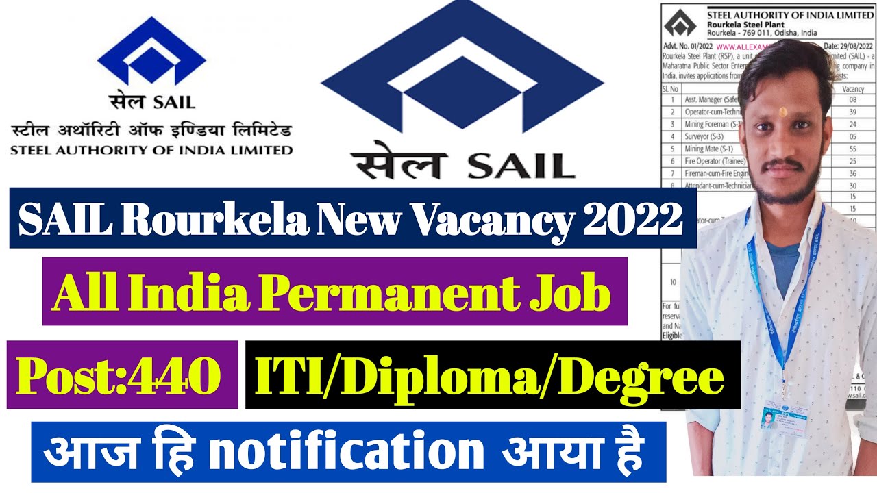 SAIL Rourkela Permanent Recuiremet 2022 | ITI/Diploma | Post-440 | SAIL RSP Technician Recuiremet |
