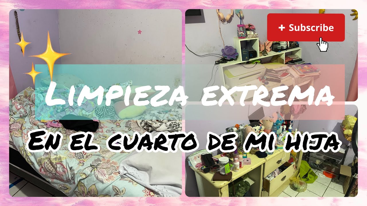 Limpieza extrema en el cuarto de mi hija 👧🏻 motívate!!! 🧹💯