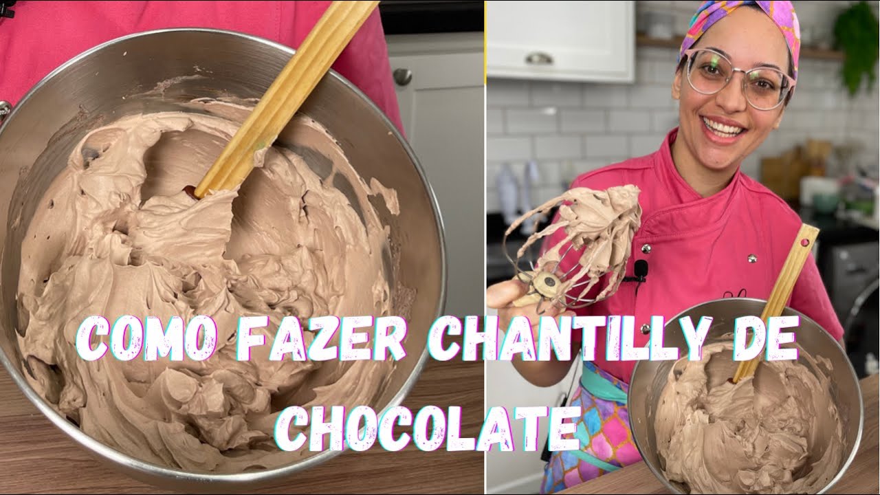 Como eu faço meu chantilly de chocolate , fácil de fazer!