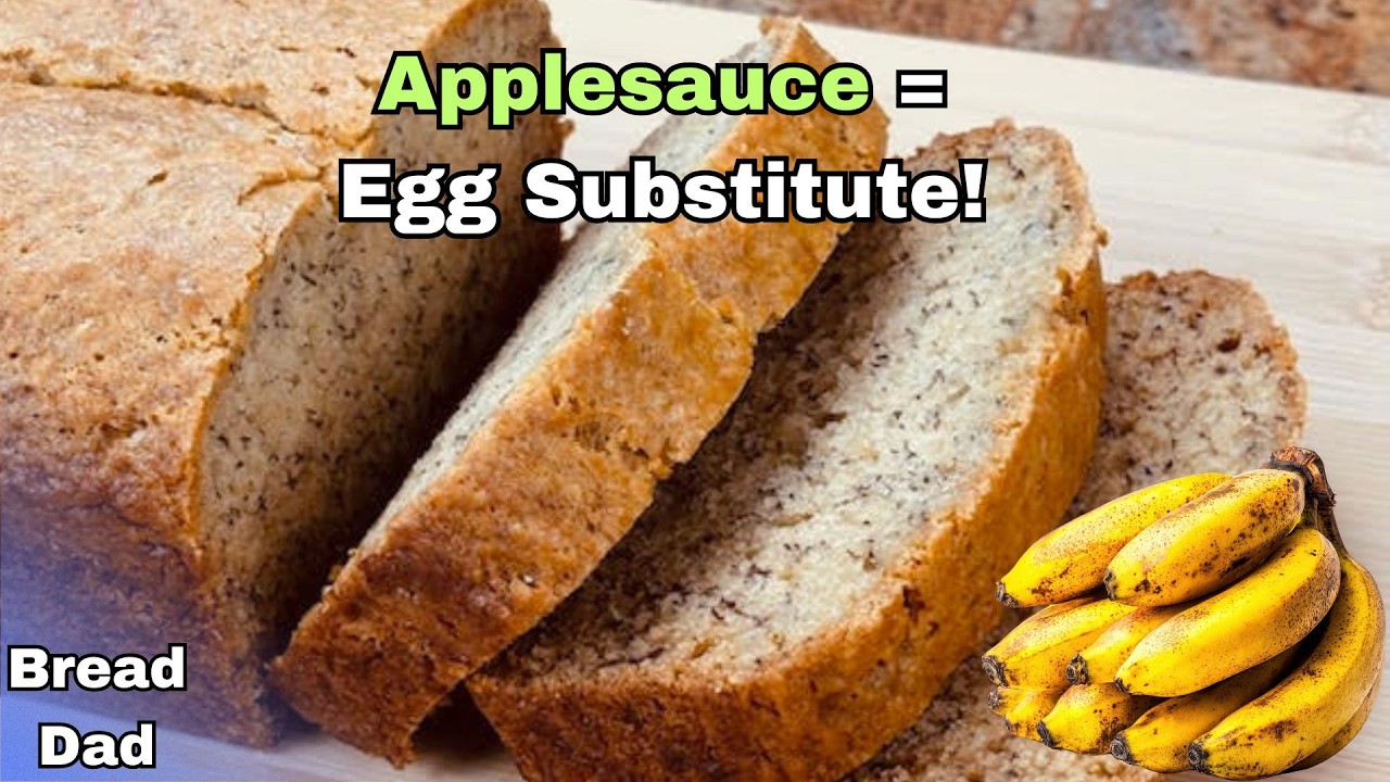 Eggless Banana Bread - Super Easy Recipe (Uses Applesauce & Not Eggs)