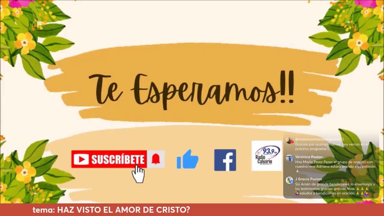 tema: HAZ VISTO EL AMOR DE CRISTO?