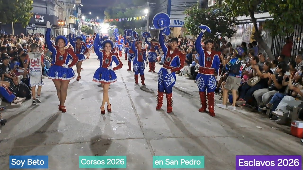 Comparsa folklorica Esclavos del Ritmo Caporal 2026! Noche 5 de corsos en san pedro.