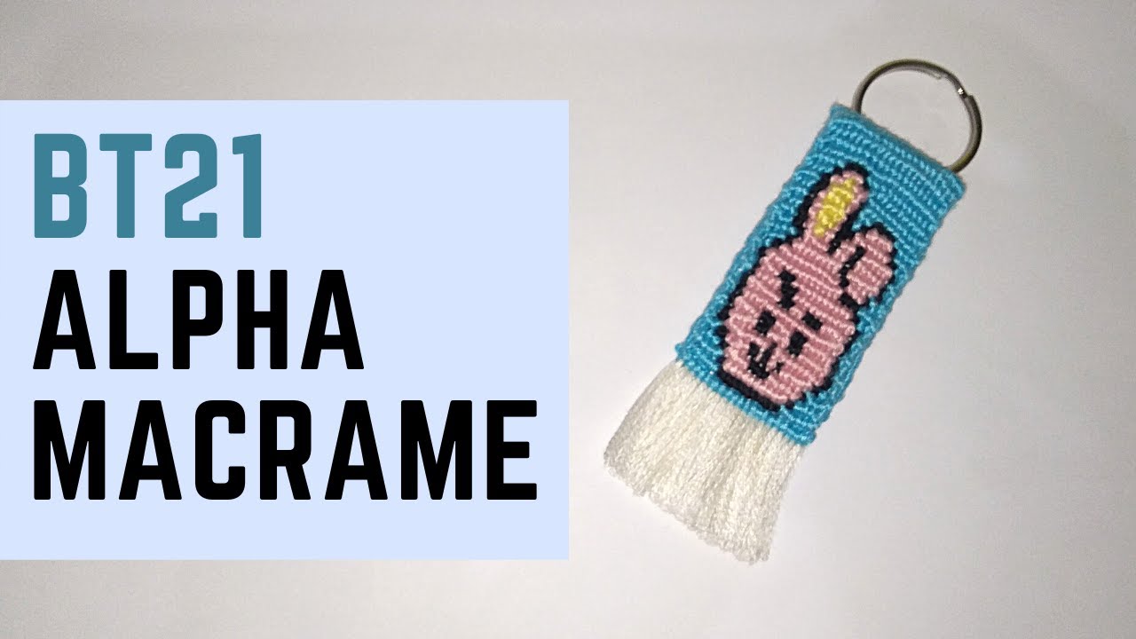 BT21 cooky alpha macrame keychain tutorial || Philippines