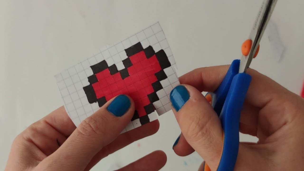 Pixel heart yapımı, kağıttan kalp