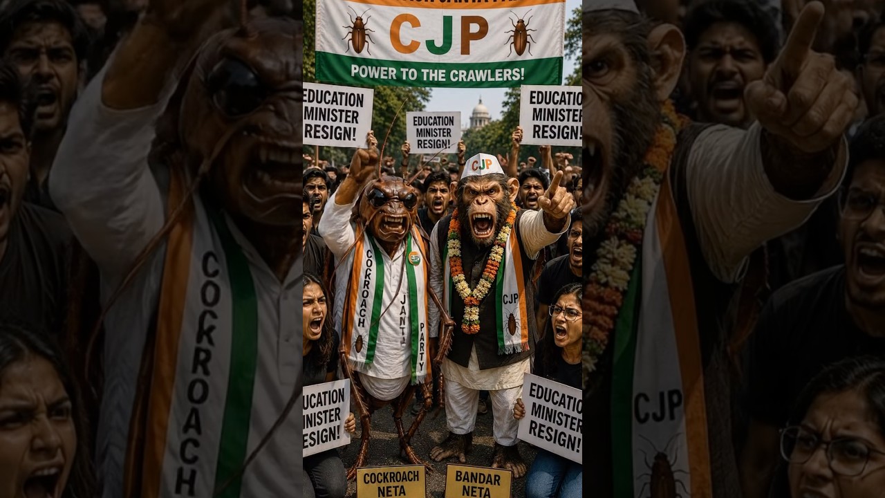 Education Minister Resign Karo |Cockroach Janta Party | Jantar Mantar Protest #shortsfeed
