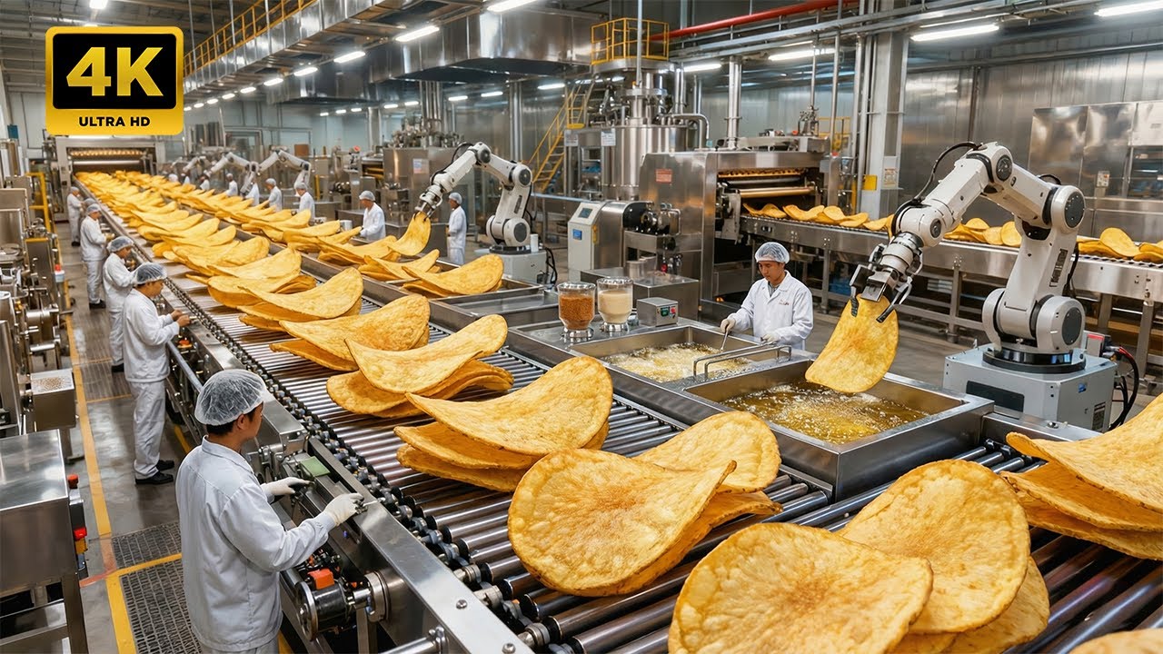 Inside a Modern Potato Chip Factory From Whole Potato to Crispy Snack (Full Process)