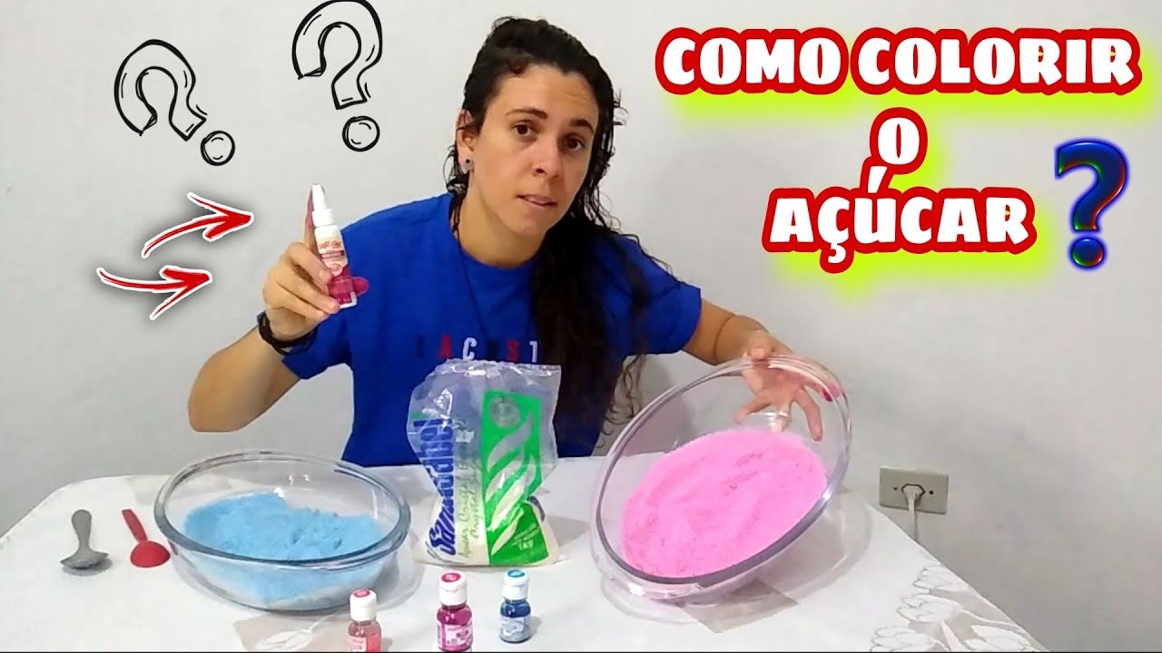 COMO COLORIR O AÇÚCAR PARA FAZER ALGODÃO DOCE COLORIDO?#dicas #algodaodoce