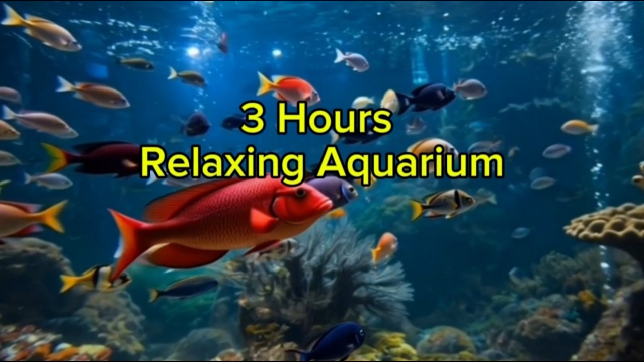 3 Hour Aquarium Relaxation 🐠 Peaceful Fish Tank Video #ASMR #Sleep #Relax