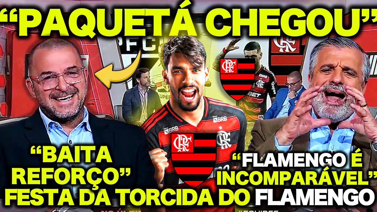 PASCOAL FOI A LOUCURA com a FESTA da TORCIDA do FLAMENGO na CHEGADA de LUCAS PAQUETÁ