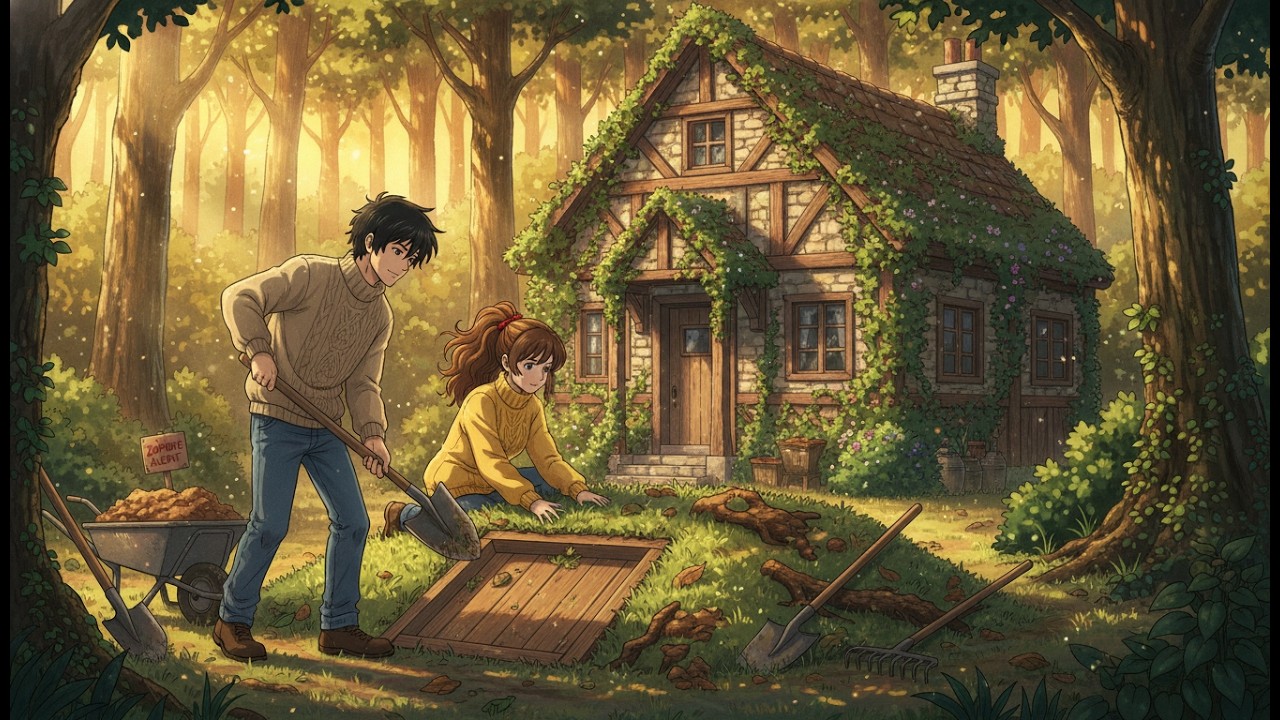 Building a Hidden Bunker Behind the Safehouse | Ghibli ASMR Zombie Survival