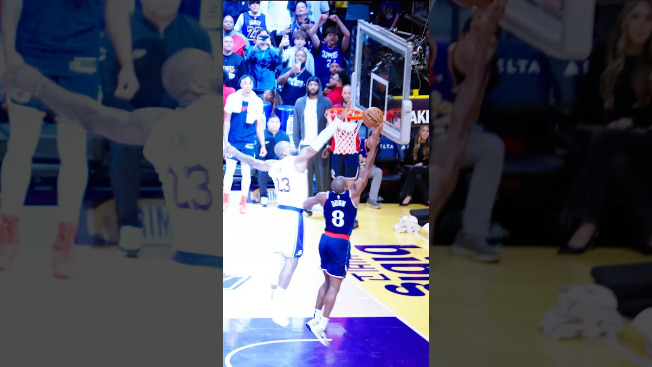Lebron chasedown block #lebron