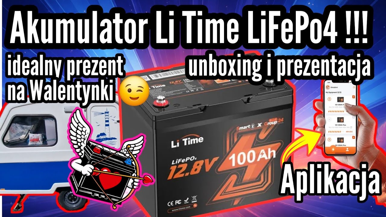 Nowy Akumulator LiTime 12V 100Ah Group24 Bluetooth Ochrona Ładowania w Niskiej Temperaturze Unboxing