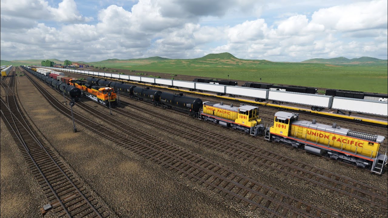 Transport Fever 2. The USA, Building a very large central rail yard