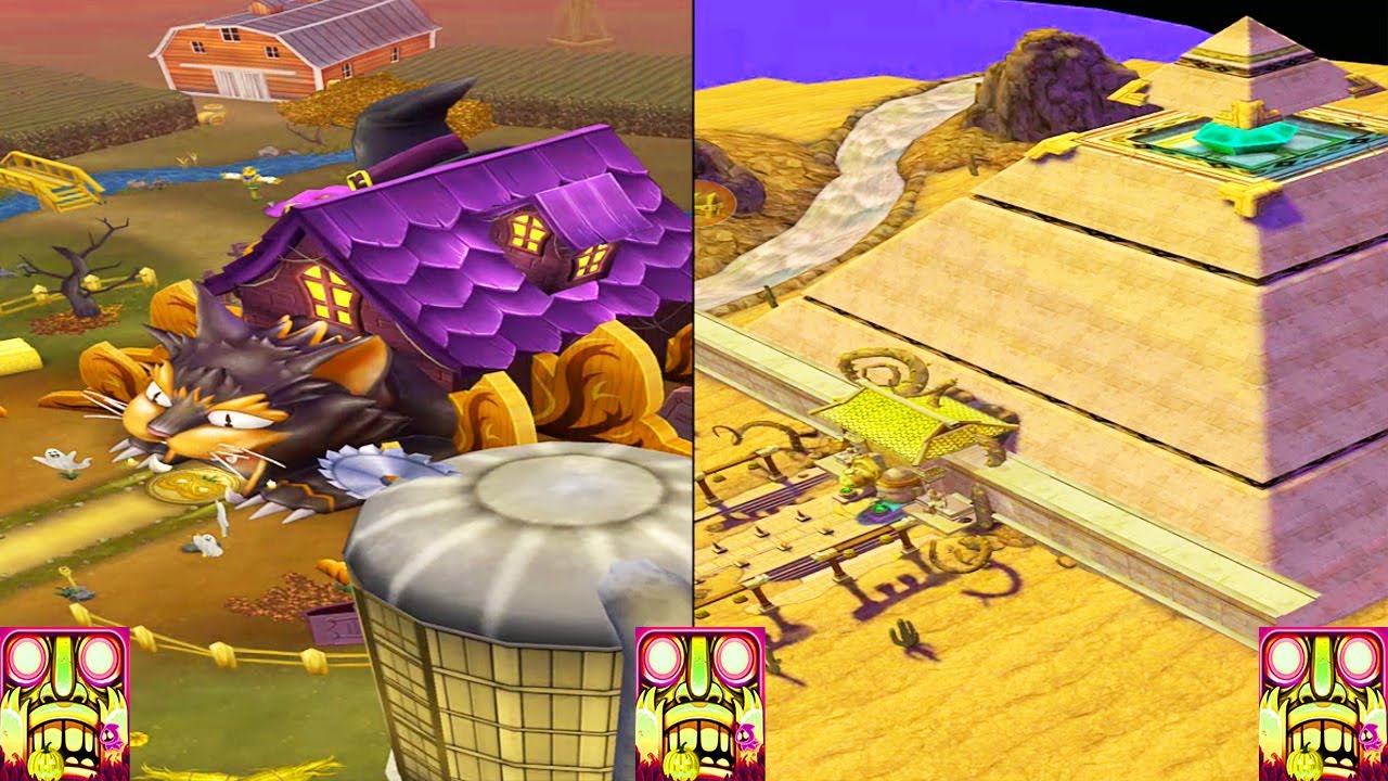 Temple Run 2 CHINESE VERSION  DONGGUAN VS Temple Run 2 HAUNTED HARVEST