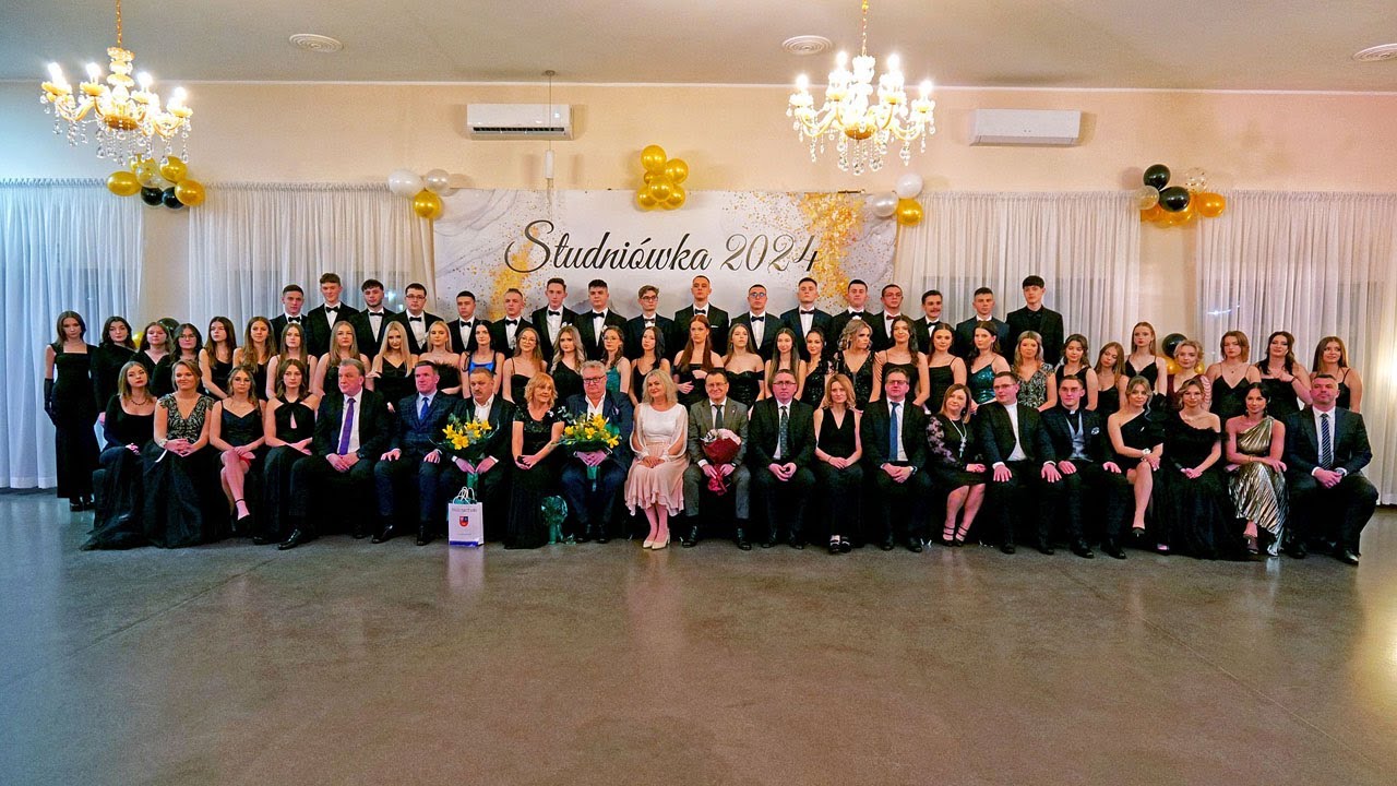 Polonez studniówkowy 2024 Liceum Ogólnokształcącego w Parczewie.