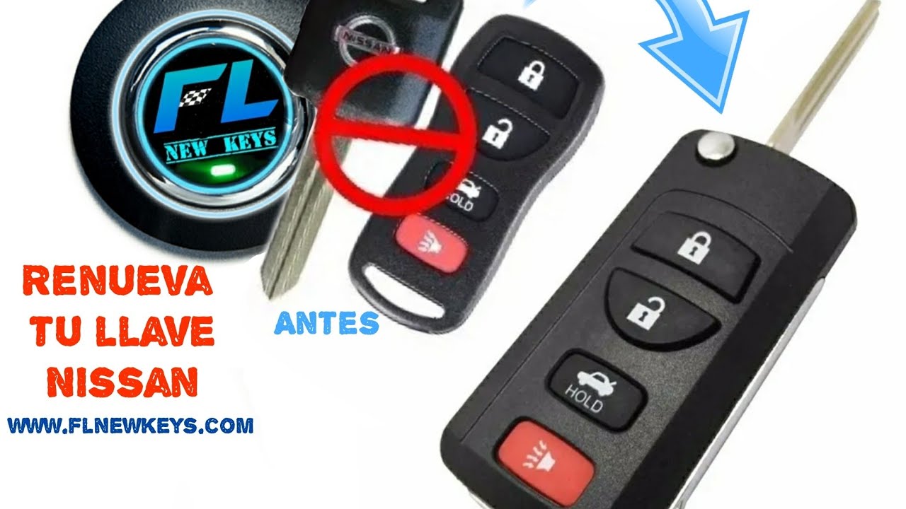 Conversion llave estilo Navaja Nissan transforma tu llave y control viejo Sentra 350z altima xtrail