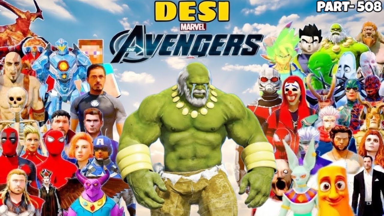 DESI Avengers and Legendary God Punish Hulk with God Kratos in GTA 5 | #508 