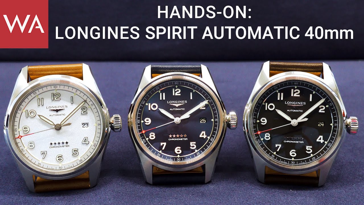 As promised! Hands-on: LONGINES Spirit Automatic 40 mm. Black, blue and silver dial.