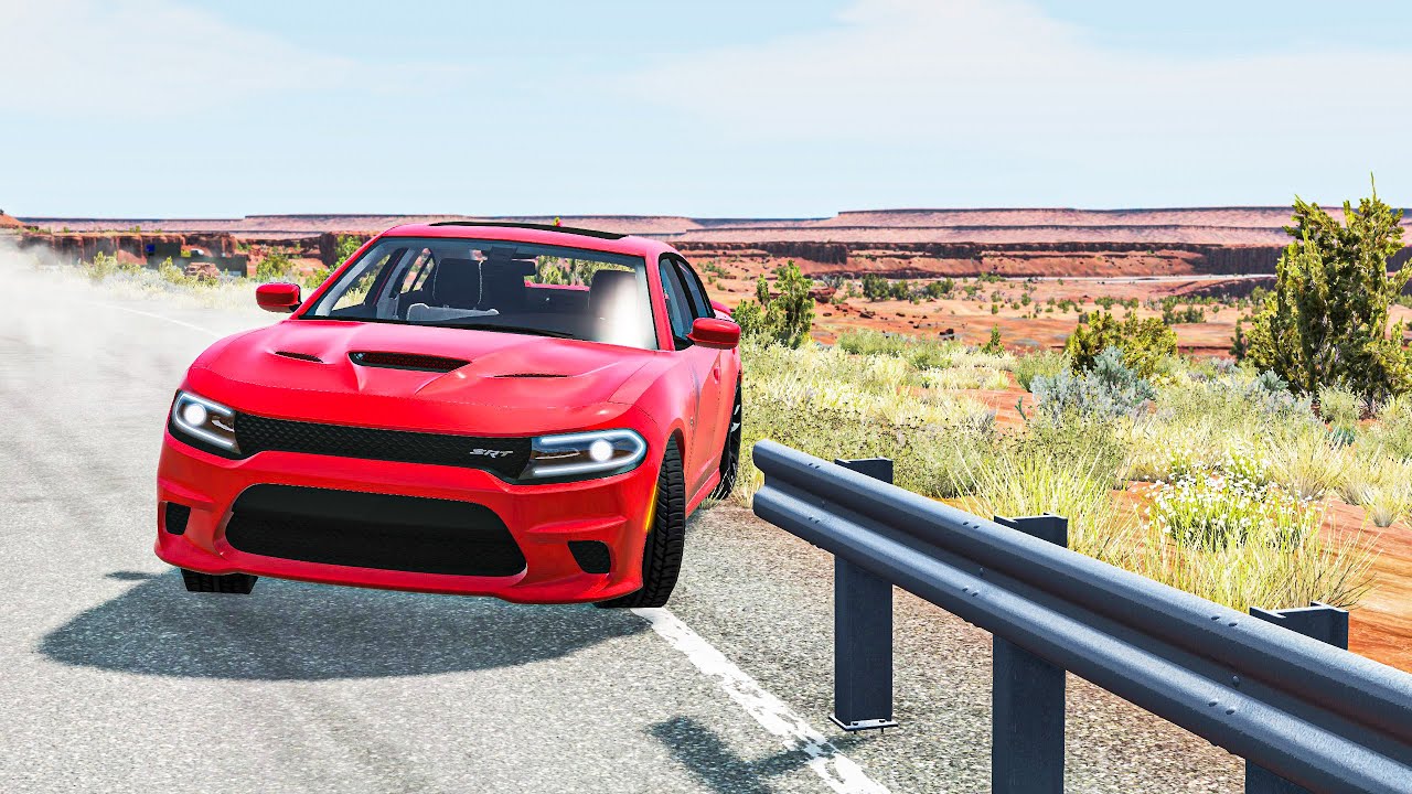CARS VS GUARDRAILS - BeamNG.Drive