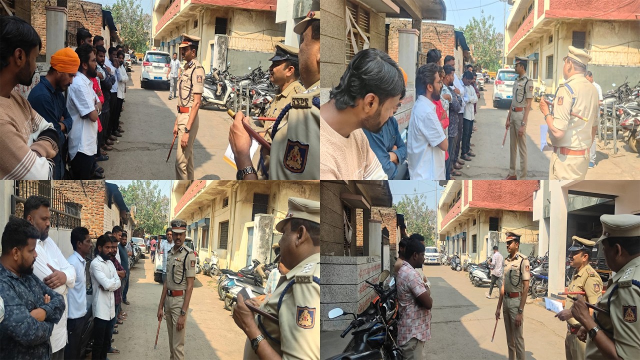 Rowdy Sheeters Parade Conducted at Station Bazar Police Station; Commissioner Warns of Strict Action